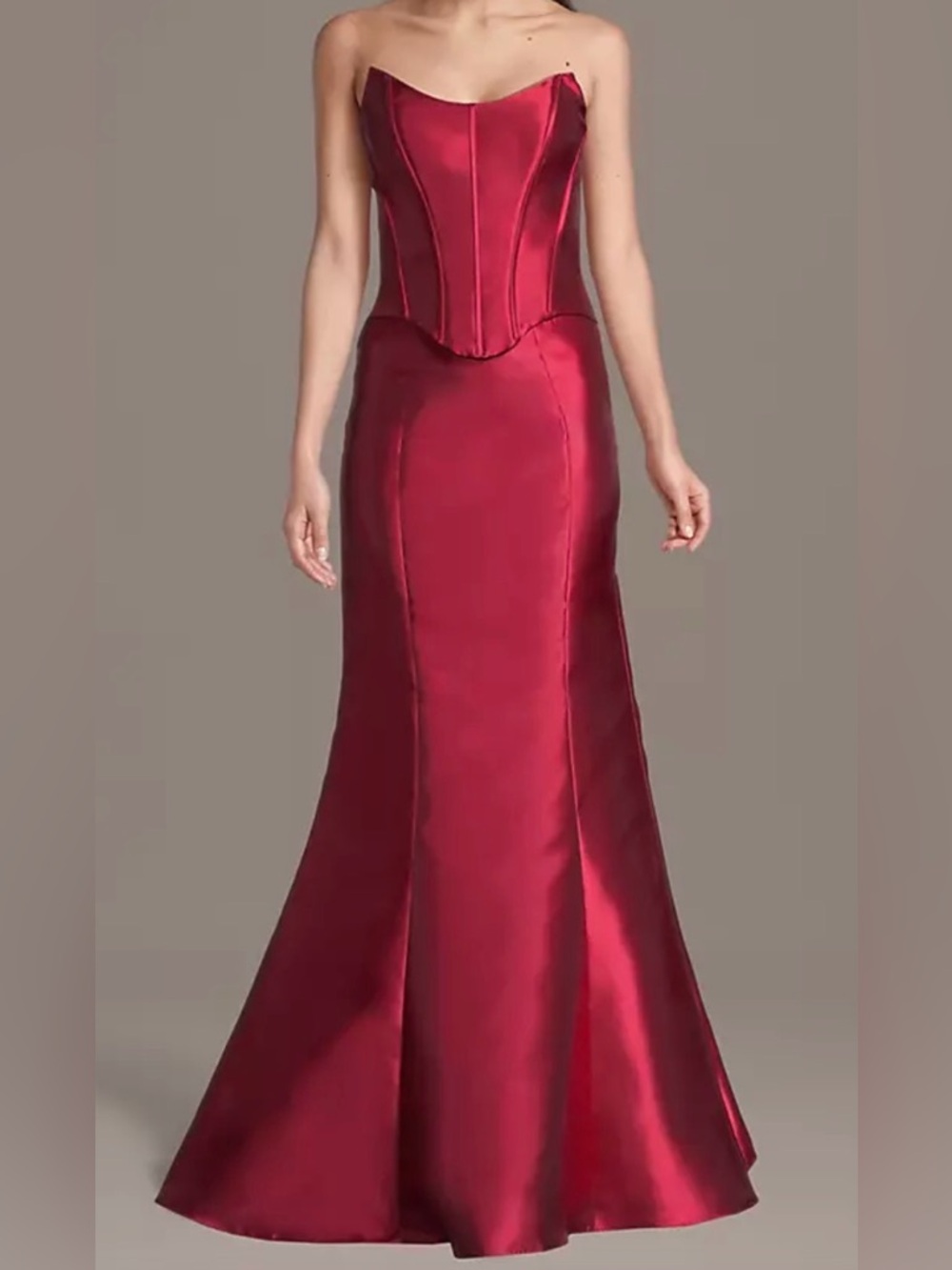 Two-Piece Strapless Mikado Mermaid Dress